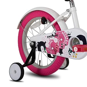 Joystar Girls Bike for Toddlers and Kids Ages 2 to 7 Years Old 12 14 16 Inch Kids Bike with Training Wheels Handbrake and Basket