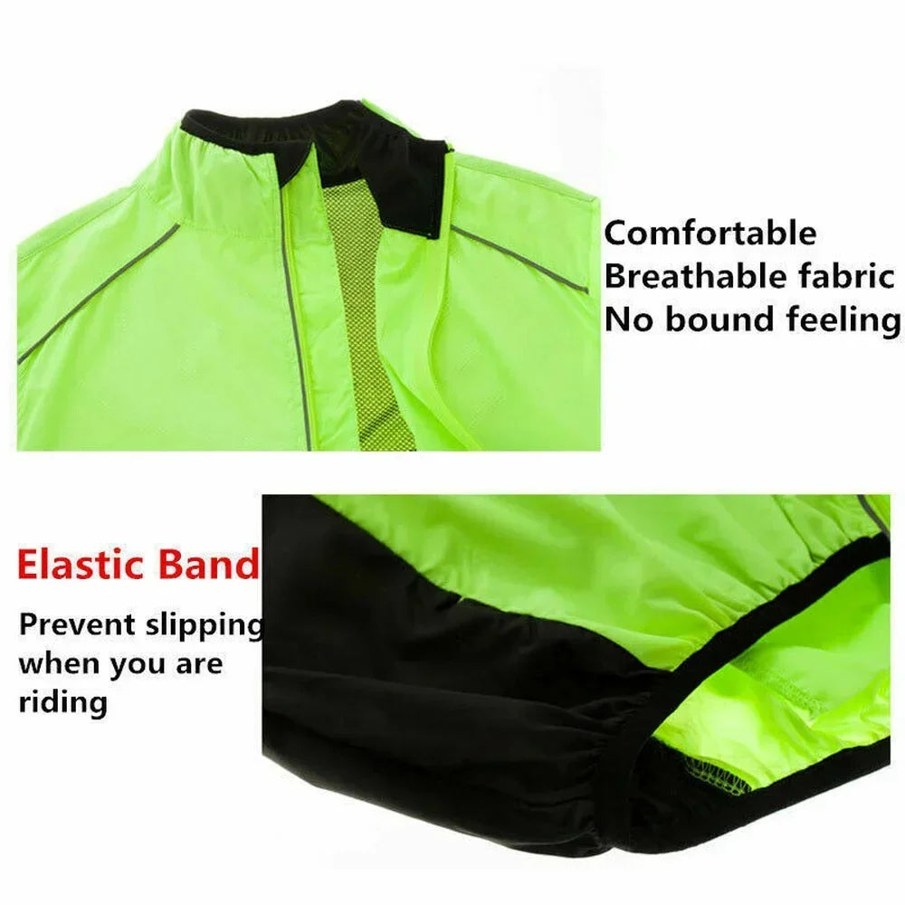 Reflective Men's Waterproof Rain Jacket Windbreaker for Running Cycling Golf and MTB Bike Wear