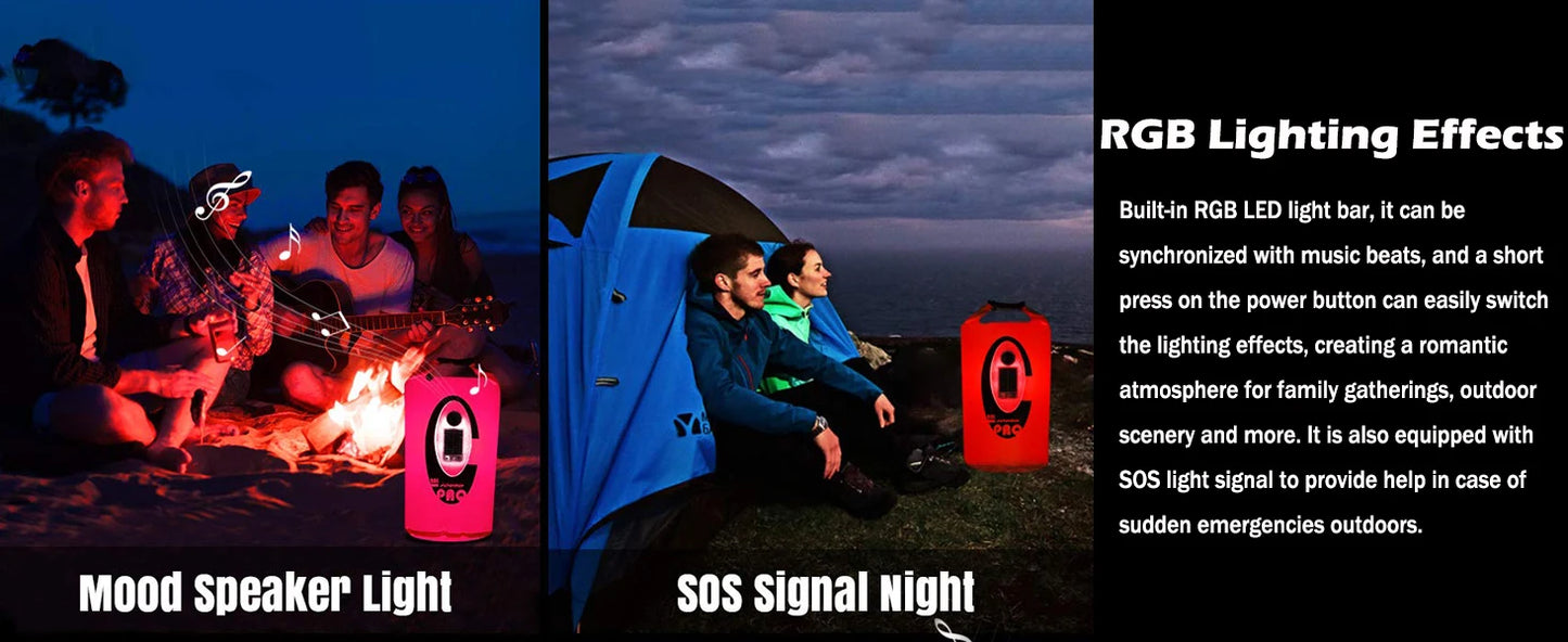 SELORSS Solar Battery Powered Waterproof Hiking Camping Backpack Outdoor Climbing Sport Bag with Bluetooth Speaker Large Capacity