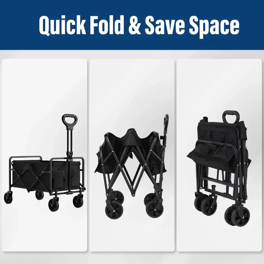 Outdoor Camping Handcart with Foldable Wheels for Easy Transport