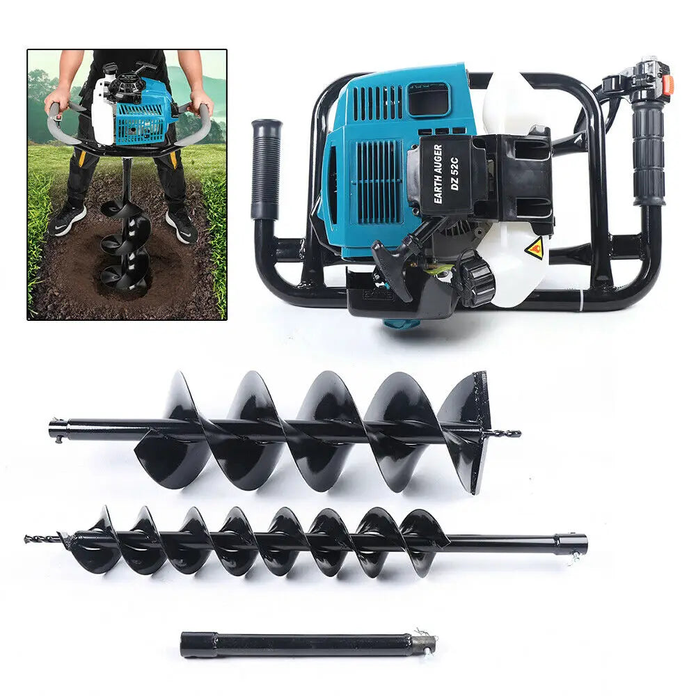 Drill Sets Powerful Double Screw Bit Digging Machine with Lengthening Rod for Soil Sample Collection and Pole Hole Drilling