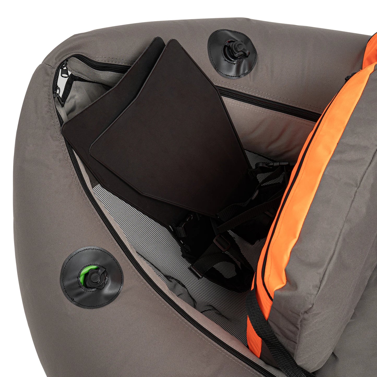 Outdoor Inflatable Fishing Boat with Oxford Cloth and Aluminum Construction