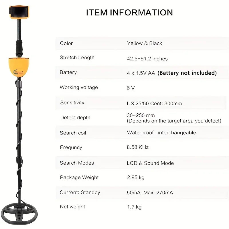 MD6350 Underground Metal Detector Gold Digger Treasure Hunter Professional Detecting Equipment Two Year Warranty
