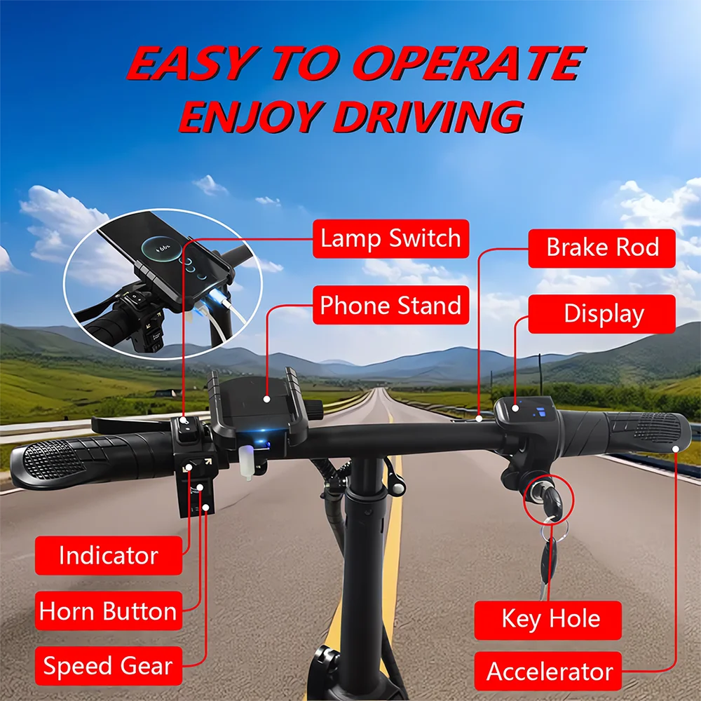 Folding Electric Bike 48V 15AH for Adults 400W Max Speed 32KMH City Bicycle with 14 Inch Tires