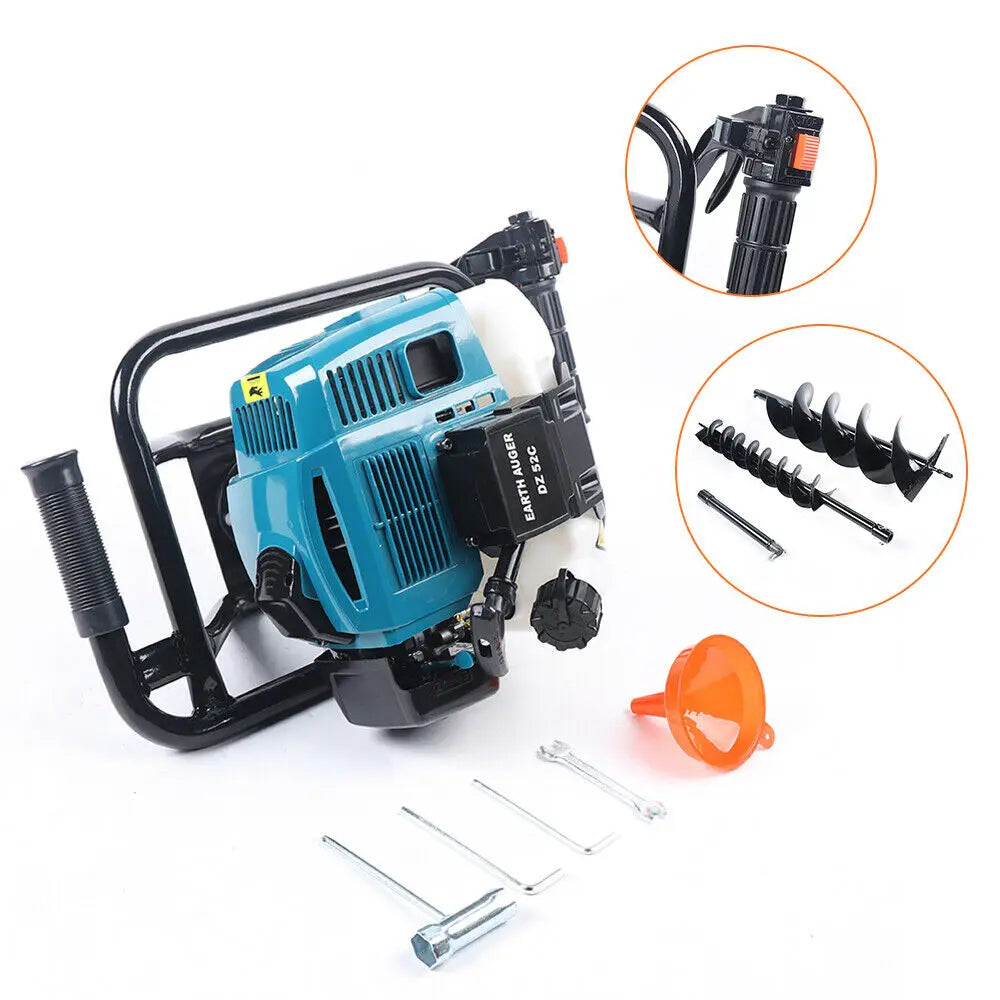 Drill Sets Powerful Double Screw Bit Digging Machine with Lengthening Rod for Soil Sample Collection and Pole Hole Drilling