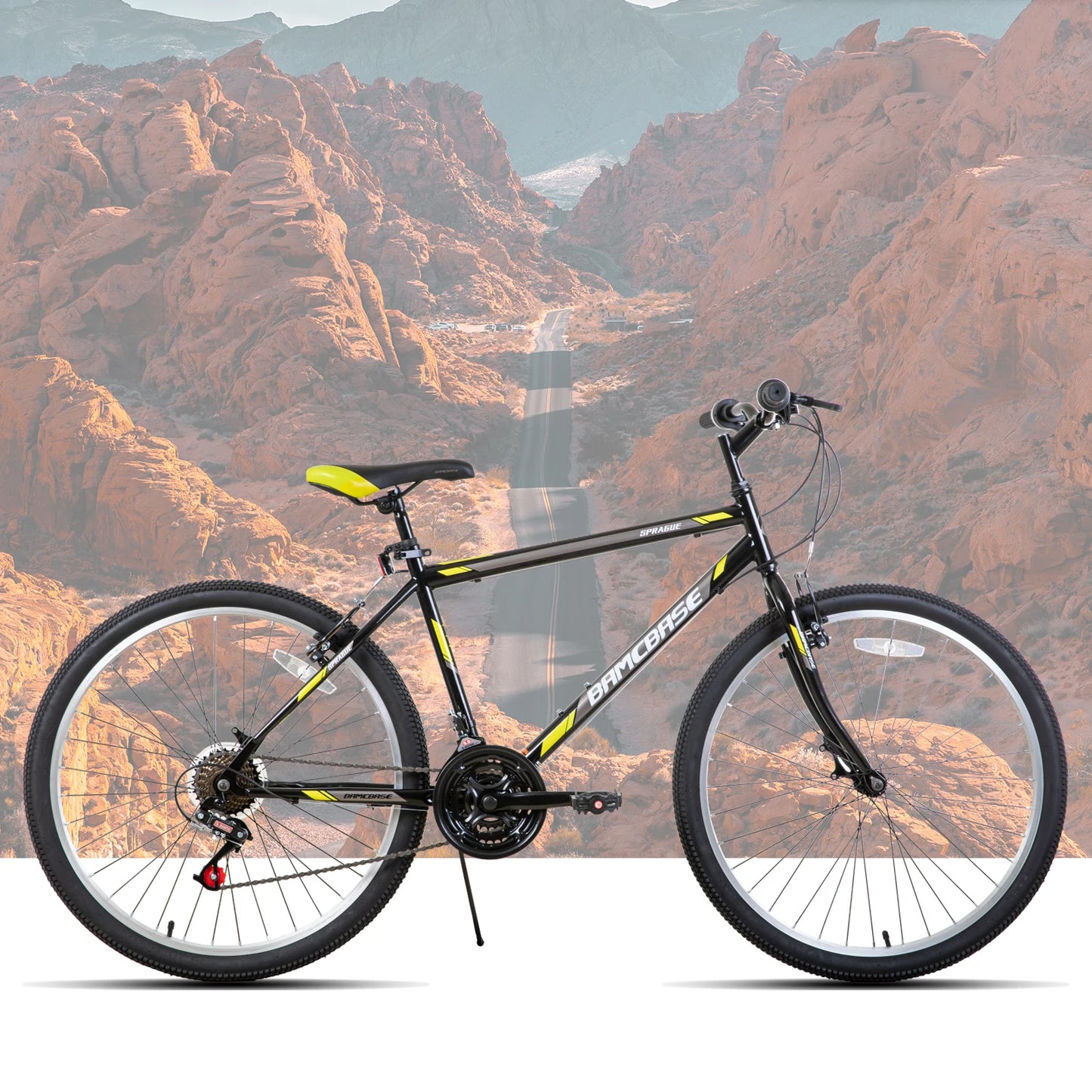 Hiland 24 26 Inch Mountain Bike for Men Women 21 Speeds High Carbon Steel Frame Sport Cycling MTB Bicycle for Adult