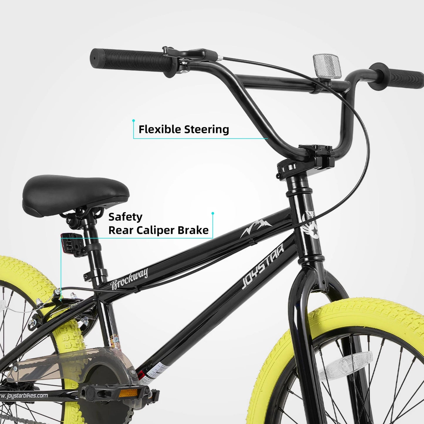 Joystar Brockway Freestyle Kids BMX Bike 20 Inch Bicycle for 6 to 14 Years Old Boys and Girls Beginner Level Riders with 2 Pegs