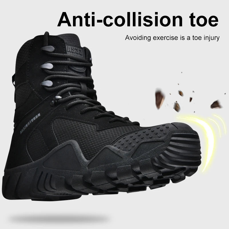 Men's Waterproof Hiking Boots - Lightweight Outdoor Work Boots