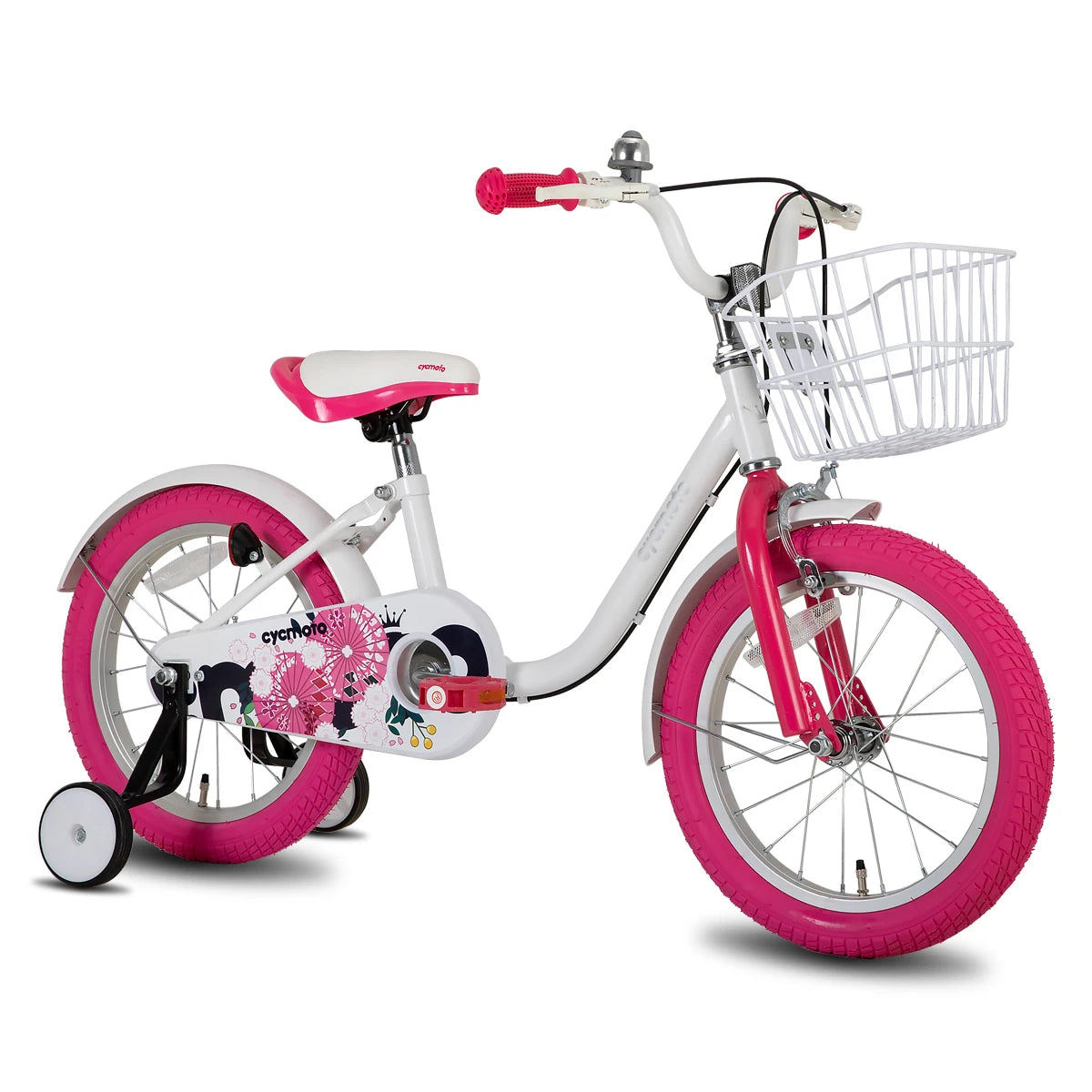 Joystar Girls Bike for Toddlers and Kids Ages 2 to 7 Years Old 12 14 16 Inch Kids Bike with Training Wheels Handbrake and Basket