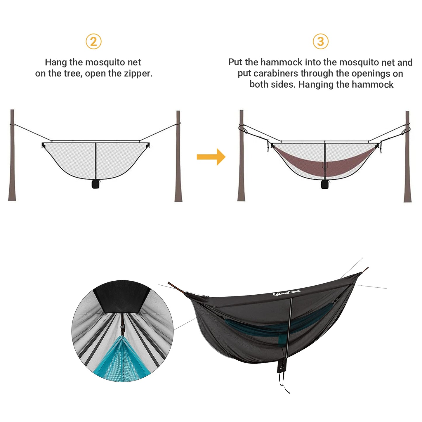 KingCamp Camping Hammock - Lightweight Portable Hammock for Travel
