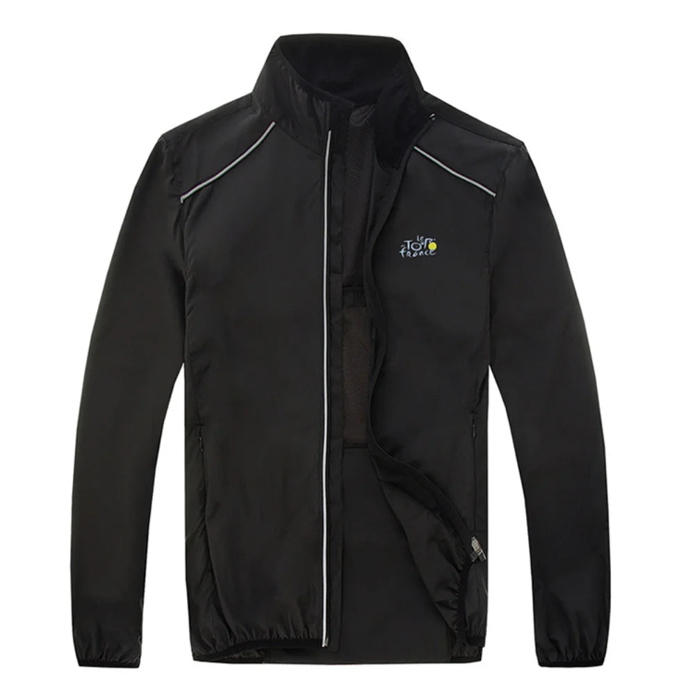 Reflective Men's Waterproof Rain Jacket Windbreaker for Running Cycling Golf and MTB Bike Wear