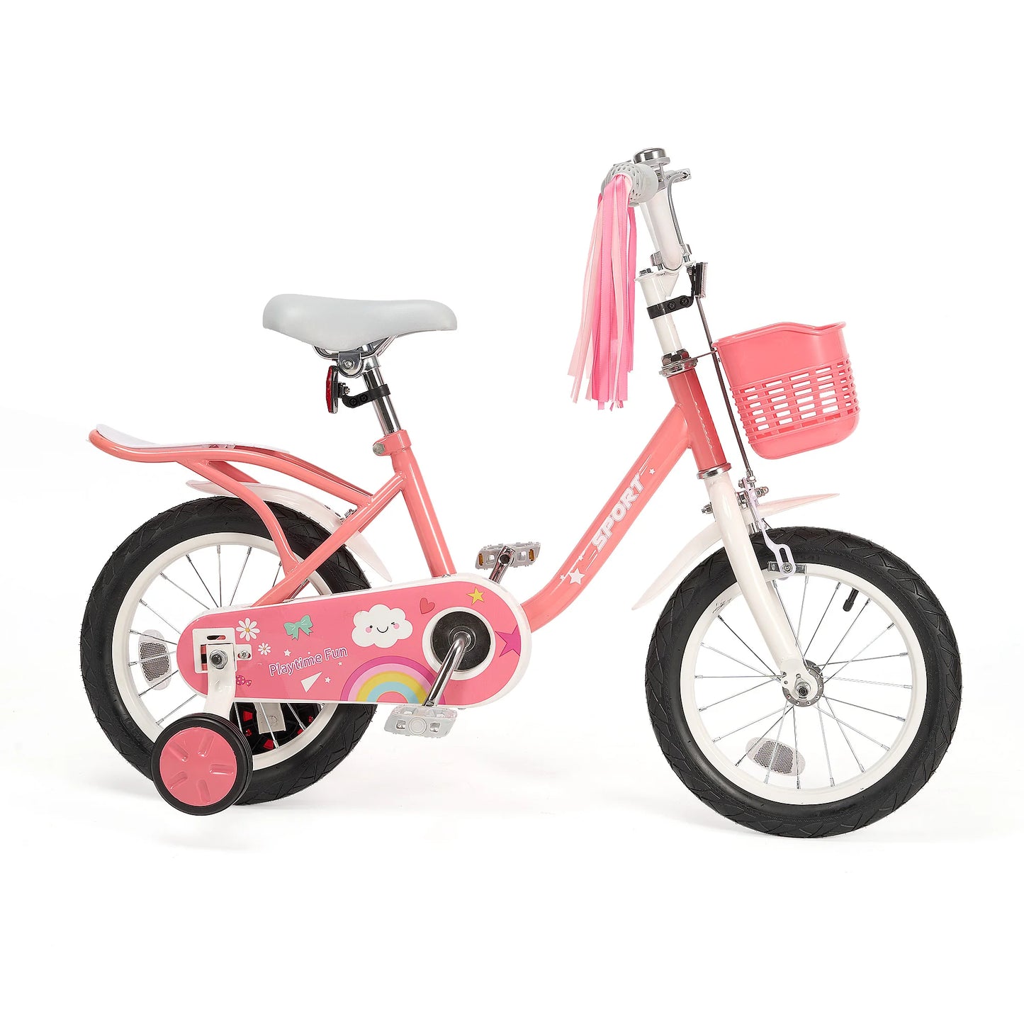12 Inch Kids Bike for Ages 2 to 5 Years Old Boys and Girls with Training Wheels Steel Frame Children's Bicycle