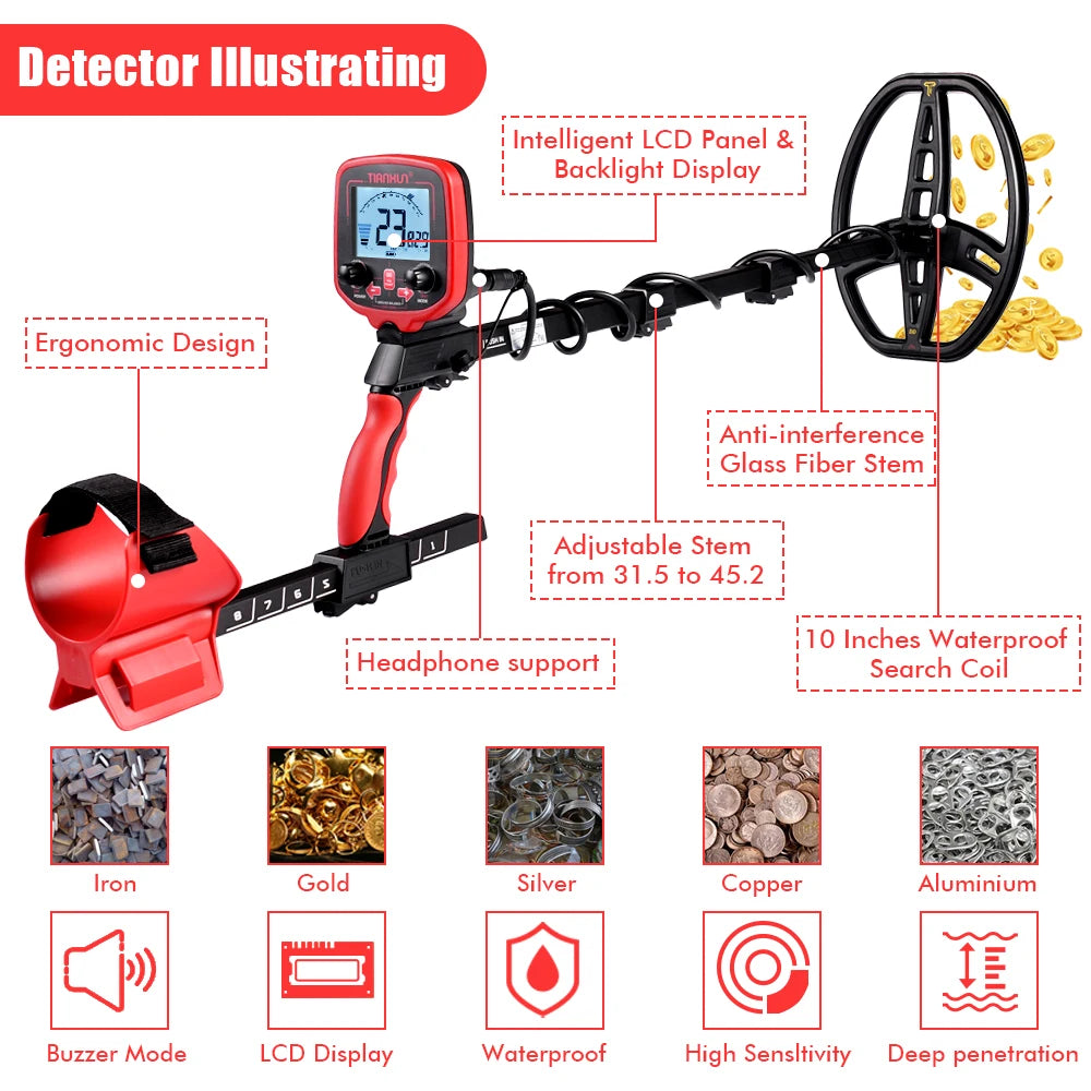 TIANXUN TX850 Metal Detector Waterproof Pinpointer Pro