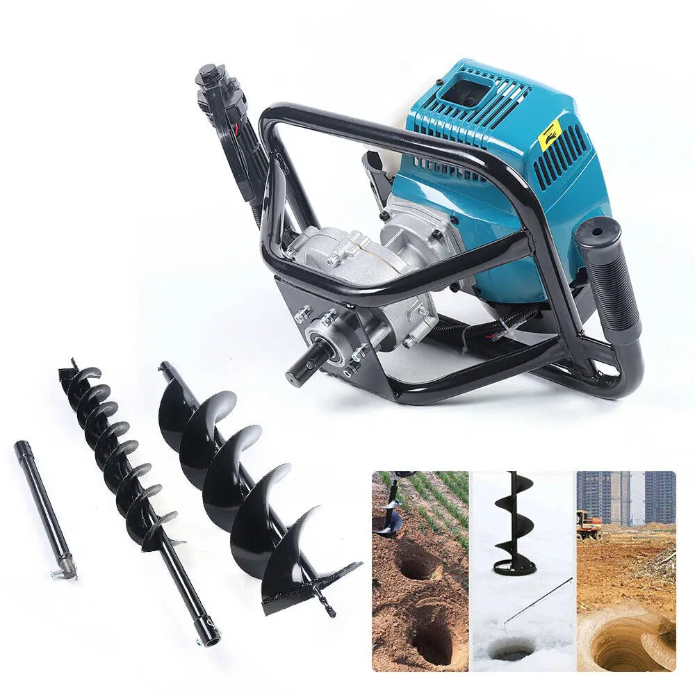 Drill Sets Powerful Double Screw Bit Digging Machine with Lengthening Rod for Soil Sample Collection and Pole Hole Drilling