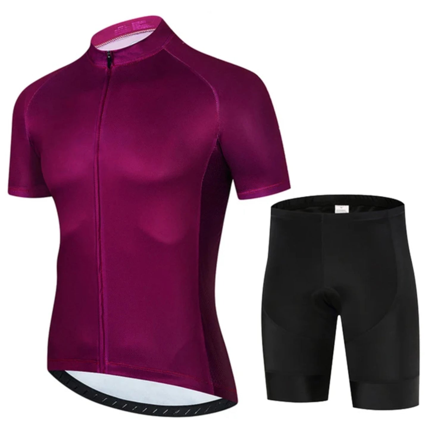 All Black Cycling Jersey Bib Short Set 2024 Men's Mountain Bicycle Clothing Short Sleeve Suit Sports MTB Bike Training Uniform