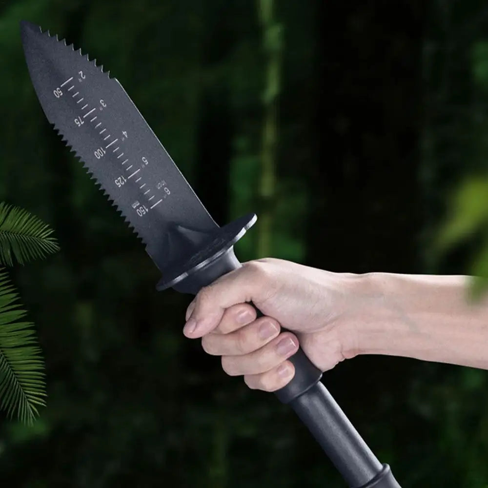 Metal Detector Digging Tool Serrated Edge Digger With Sheath Stainless Steel Garden Shovel Knife Extended Handle