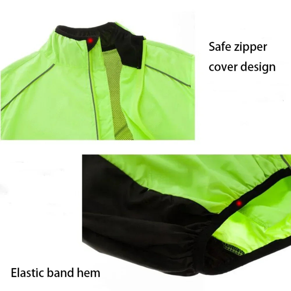 Reflective Men's Waterproof Rain Jacket Windbreaker for Running Cycling Golf and MTB Bike Wear