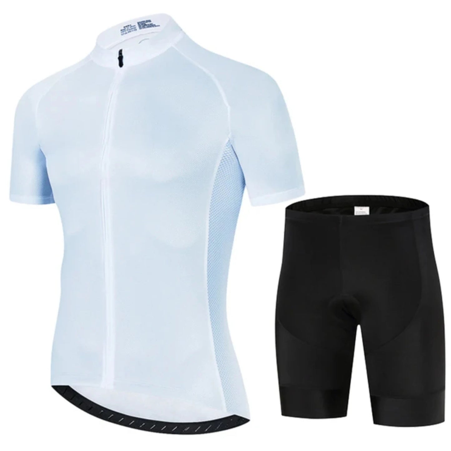 All Black Cycling Jersey Bib Short Set 2024 Men's Mountain Bicycle Clothing Short Sleeve Suit Sports MTB Bike Training Uniform