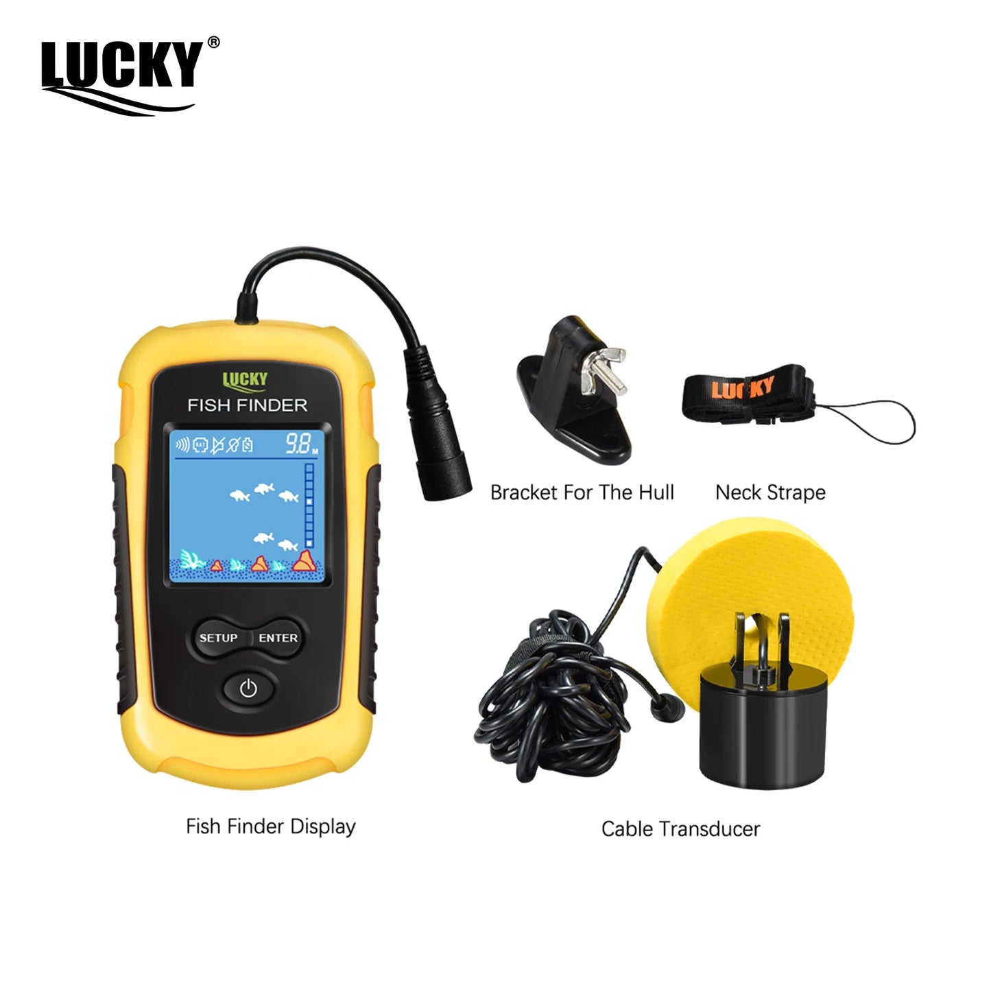 LUCKYLAKER FFC1108-1 Portable Sonar Fish Finder Alarm