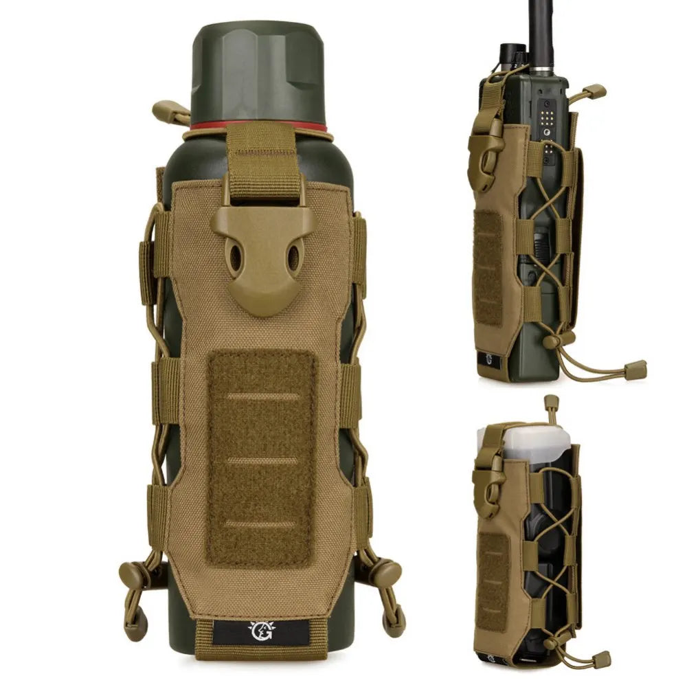 Outdoor Tactical MOLLE Nylon Water Bottle Holder Camping Hiking Mountaineering Pouch Bags