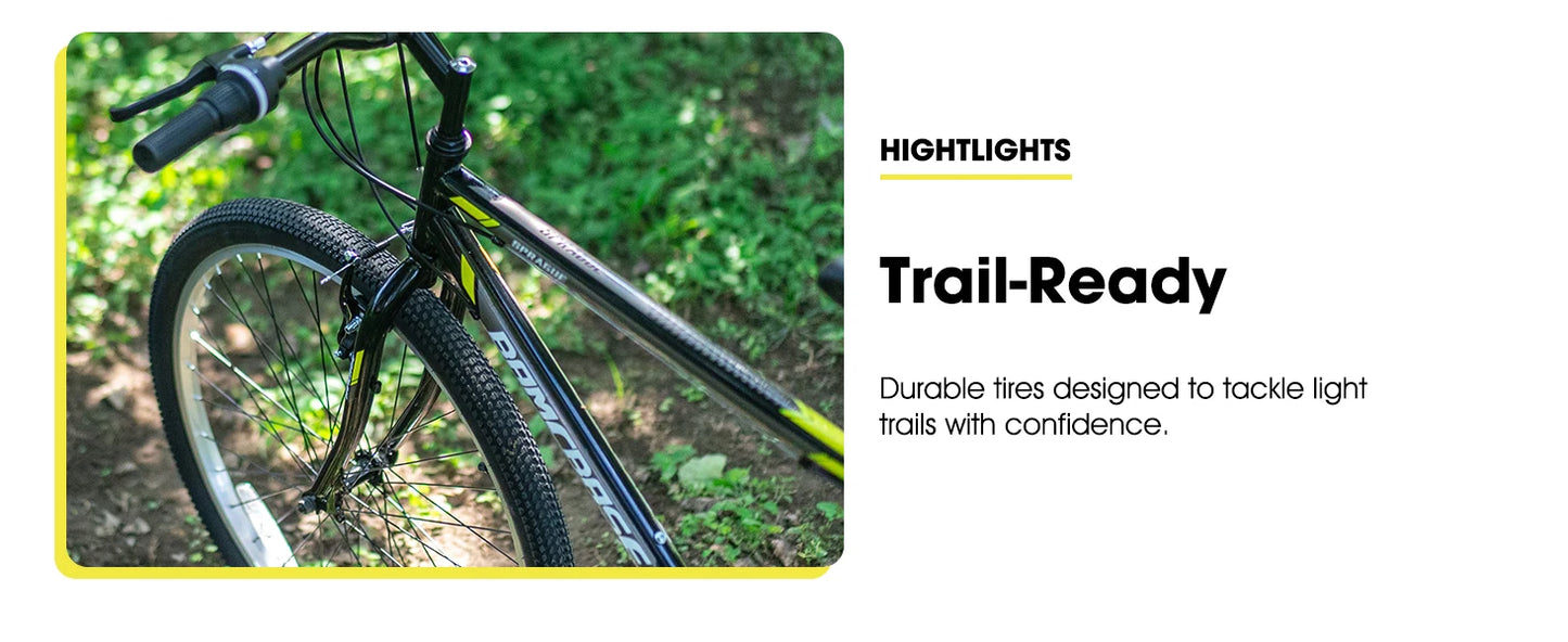 Hiland 24 26 Inch Mountain Bike for Men Women 21 Speeds High Carbon Steel Frame Sport Cycling MTB Bicycle for Adult