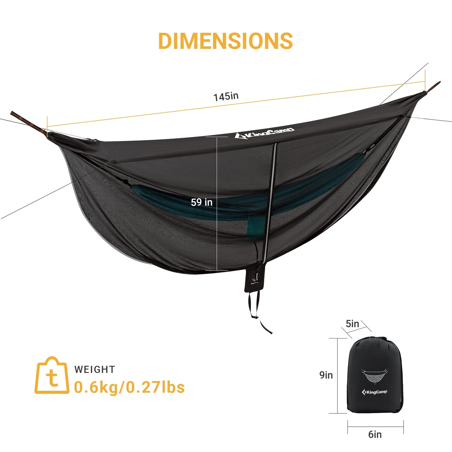 KingCamp Camping Hammock - Lightweight Portable Hammock for Travel