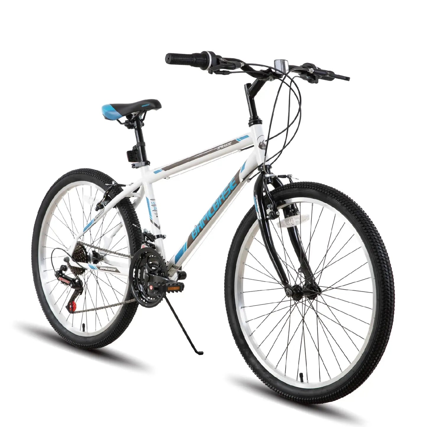 Hiland 24 26 Inch Mountain Bike for Men Women 21 Speeds High Carbon Steel Frame Sport Cycling MTB Bicycle for Adult