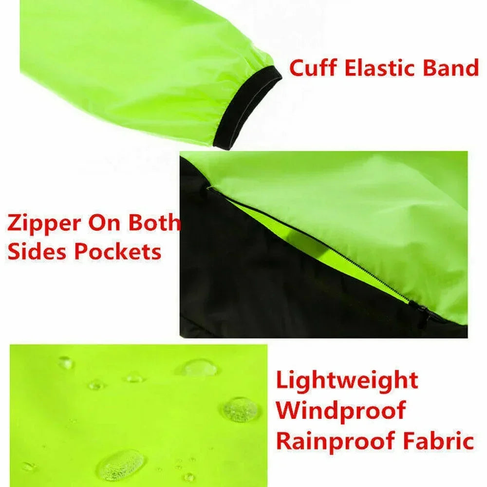 Reflective Men's Waterproof Rain Jacket Windbreaker for Running Cycling Golf and MTB Bike Wear