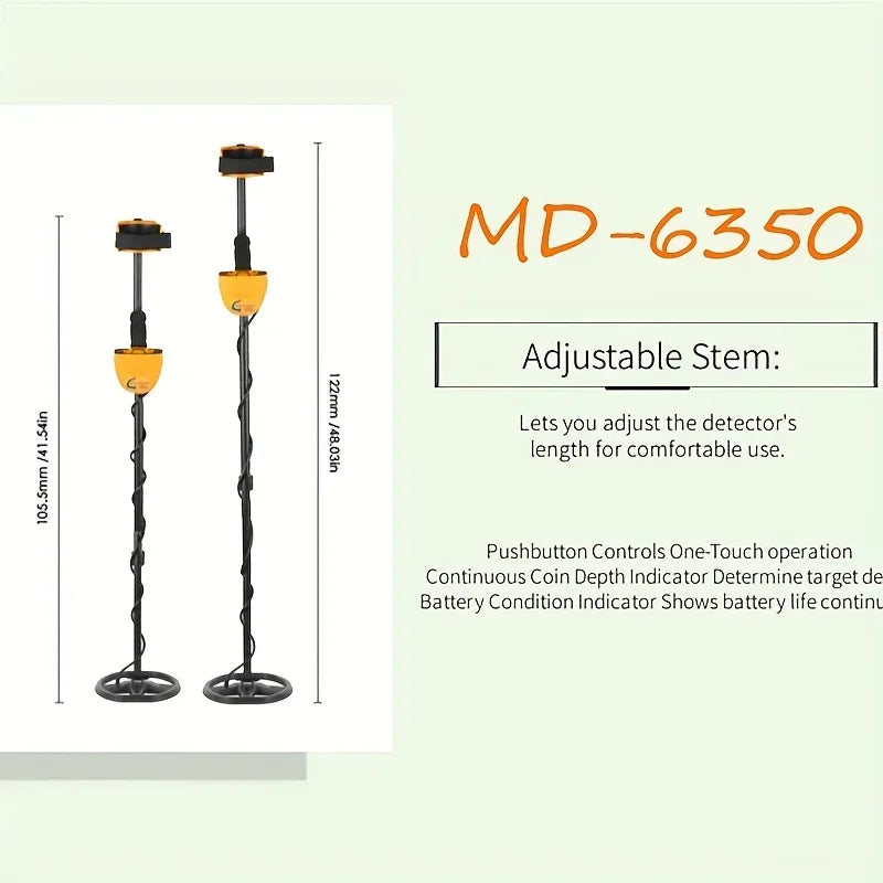 MD6350 Underground Metal Detector Gold Digger Treasure Hunter Professional Detecting Equipment Two Year Warranty