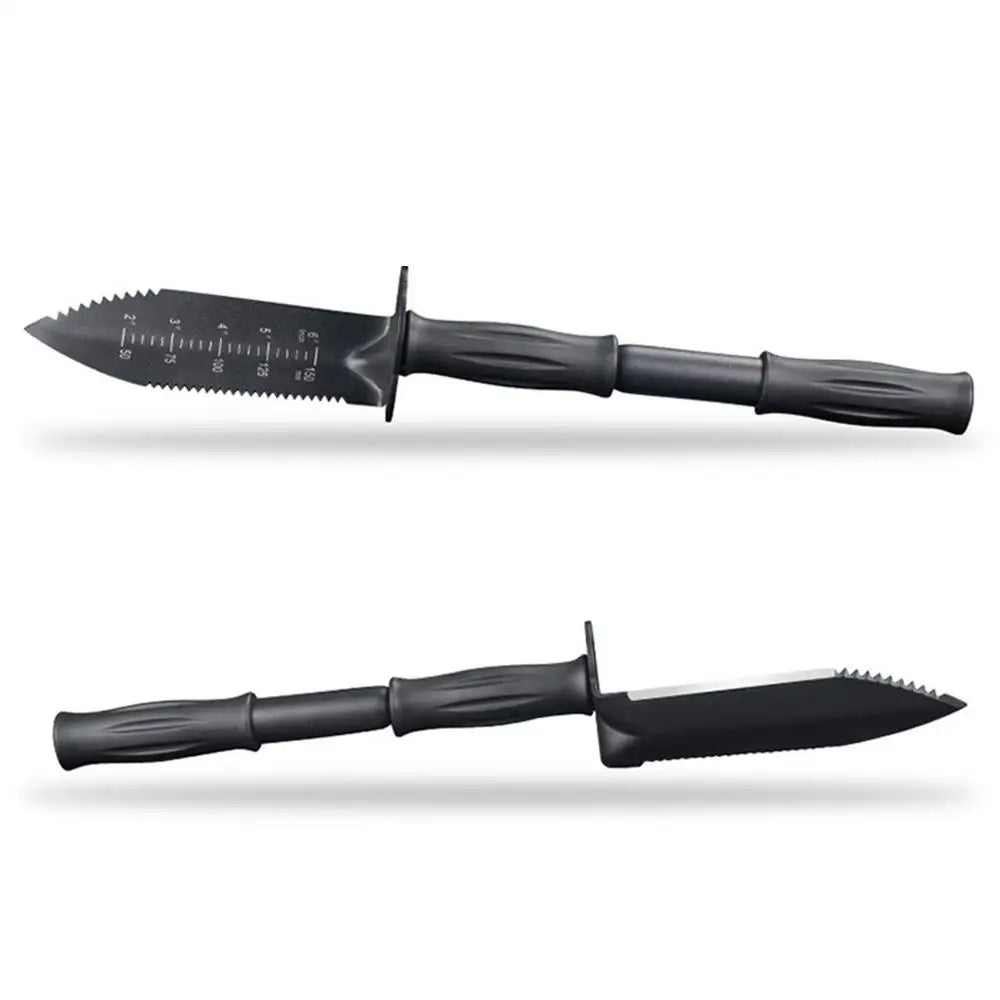 Metal Detector Digging Tool Serrated Edge Digger With Sheath Stainless Steel Garden Shovel Knife Extended Handle