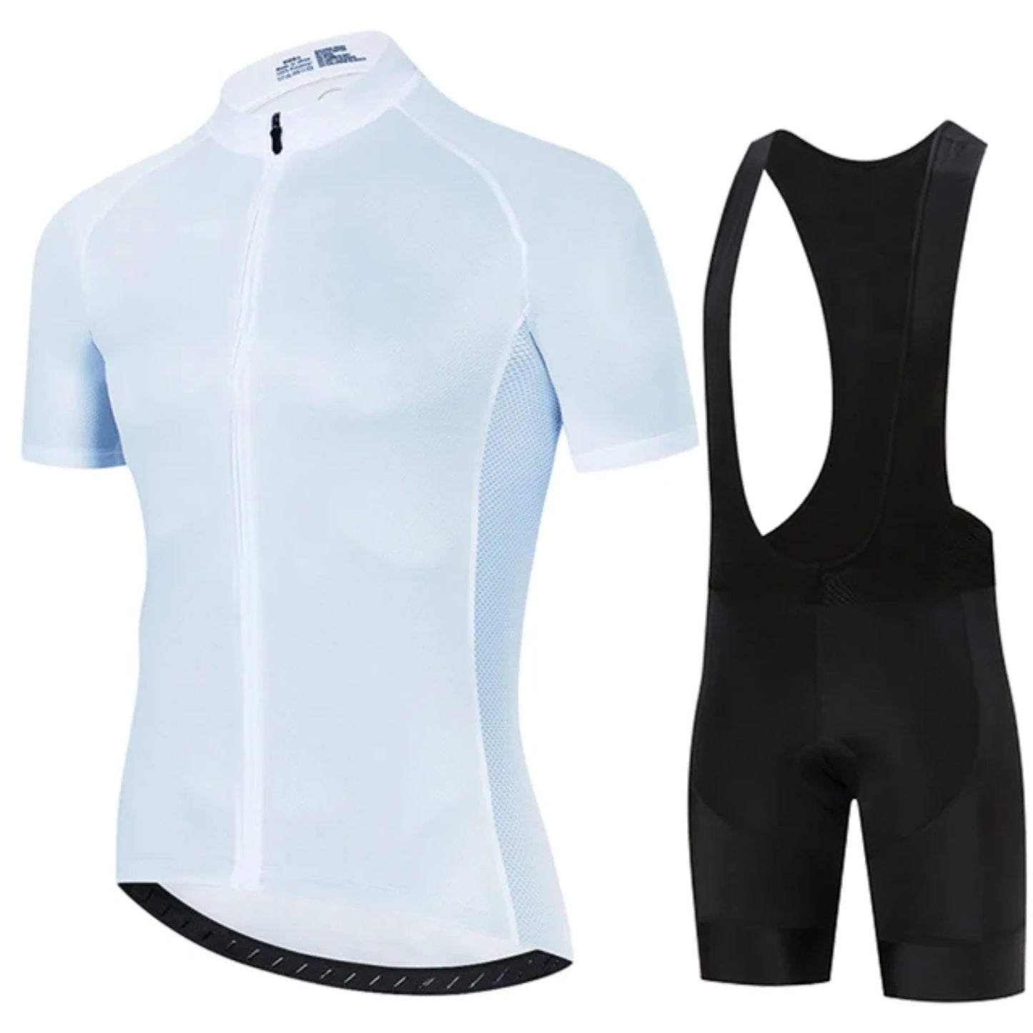 All Black Cycling Jersey Bib Short Set 2024 Men's Mountain Bicycle Clothing Short Sleeve Suit Sports MTB Bike Training Uniform