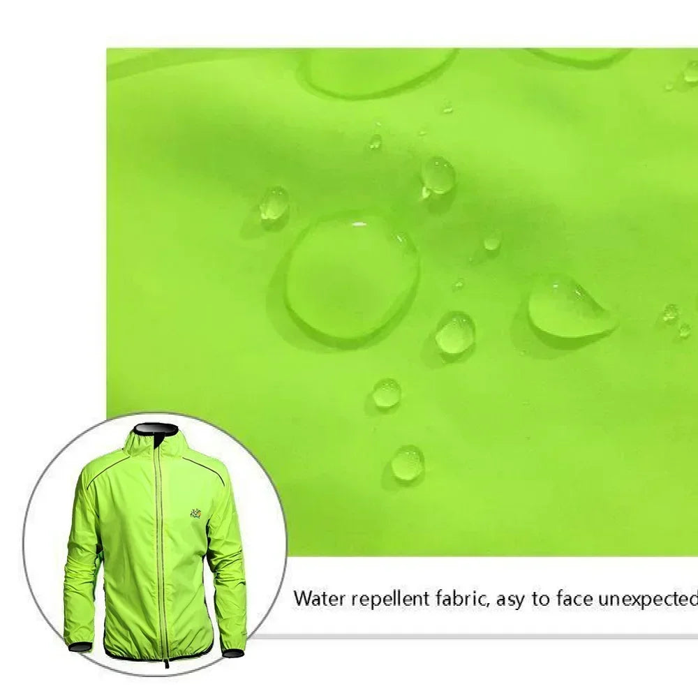 Reflective Men's Waterproof Rain Jacket Windbreaker for Running Cycling Golf and MTB Bike Wear