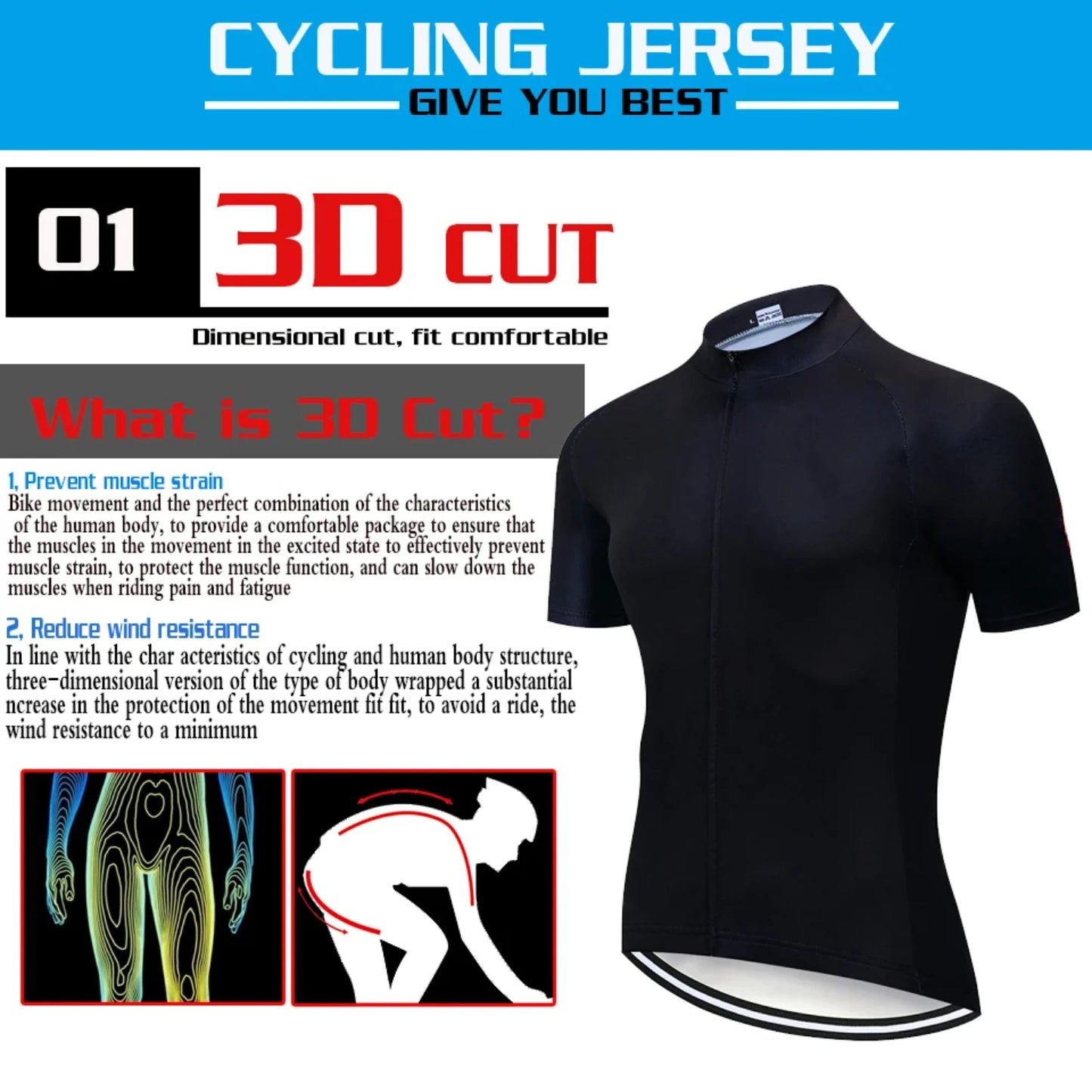 All Black Cycling Jersey Bib Short Set 2024 Men's Mountain Bicycle Clothing Short Sleeve Suit Sports MTB Bike Training Uniform