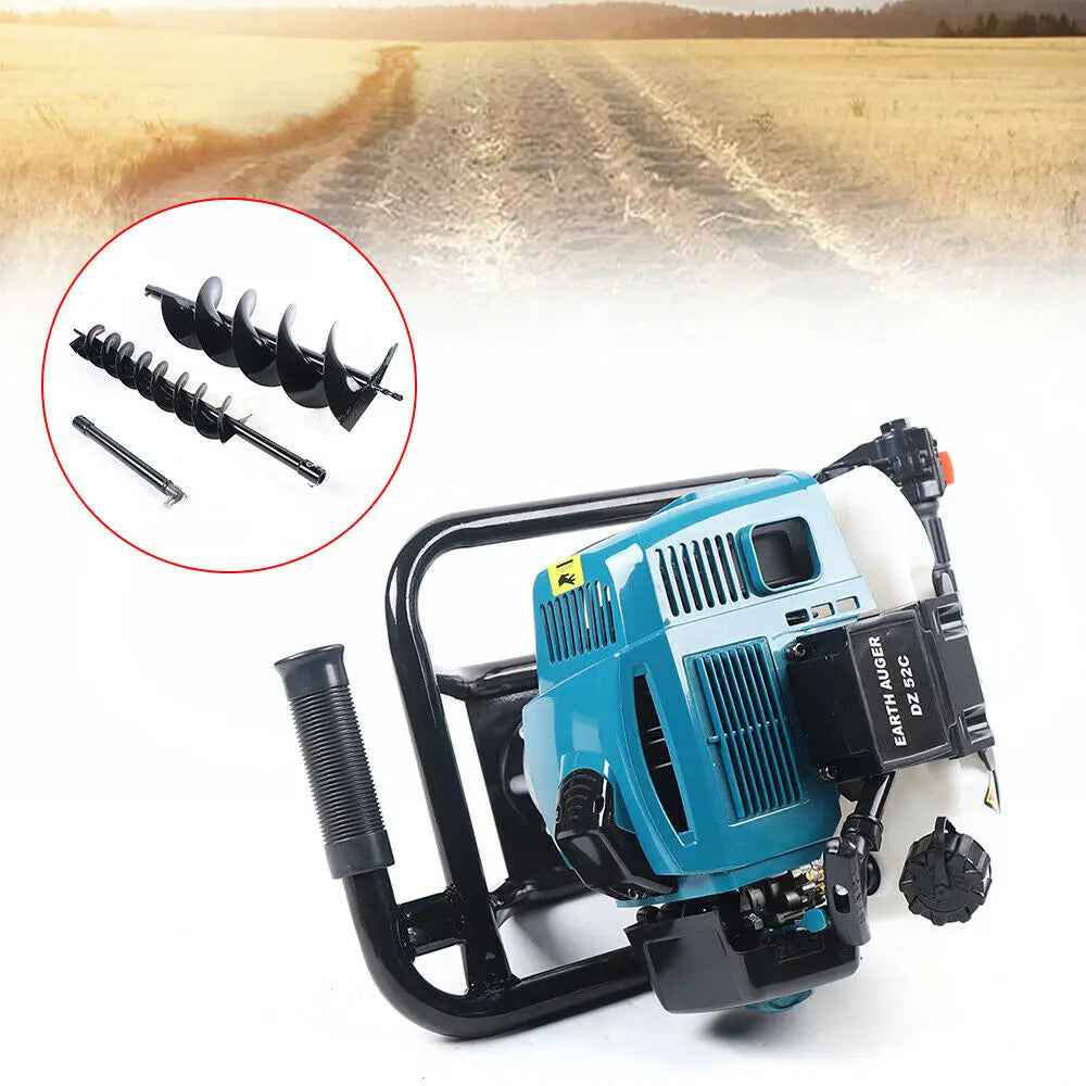 Drill Sets Powerful Double Screw Bit Digging Machine with Lengthening Rod for Soil Sample Collection and Pole Hole Drilling