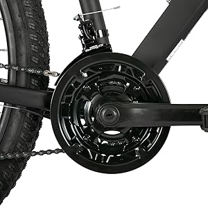 HILAND 29 Inch Mountain Bike with 21 Speed Aluminum Frame Shimano Gearbox Disc Brake Suspension Fork Black Blue