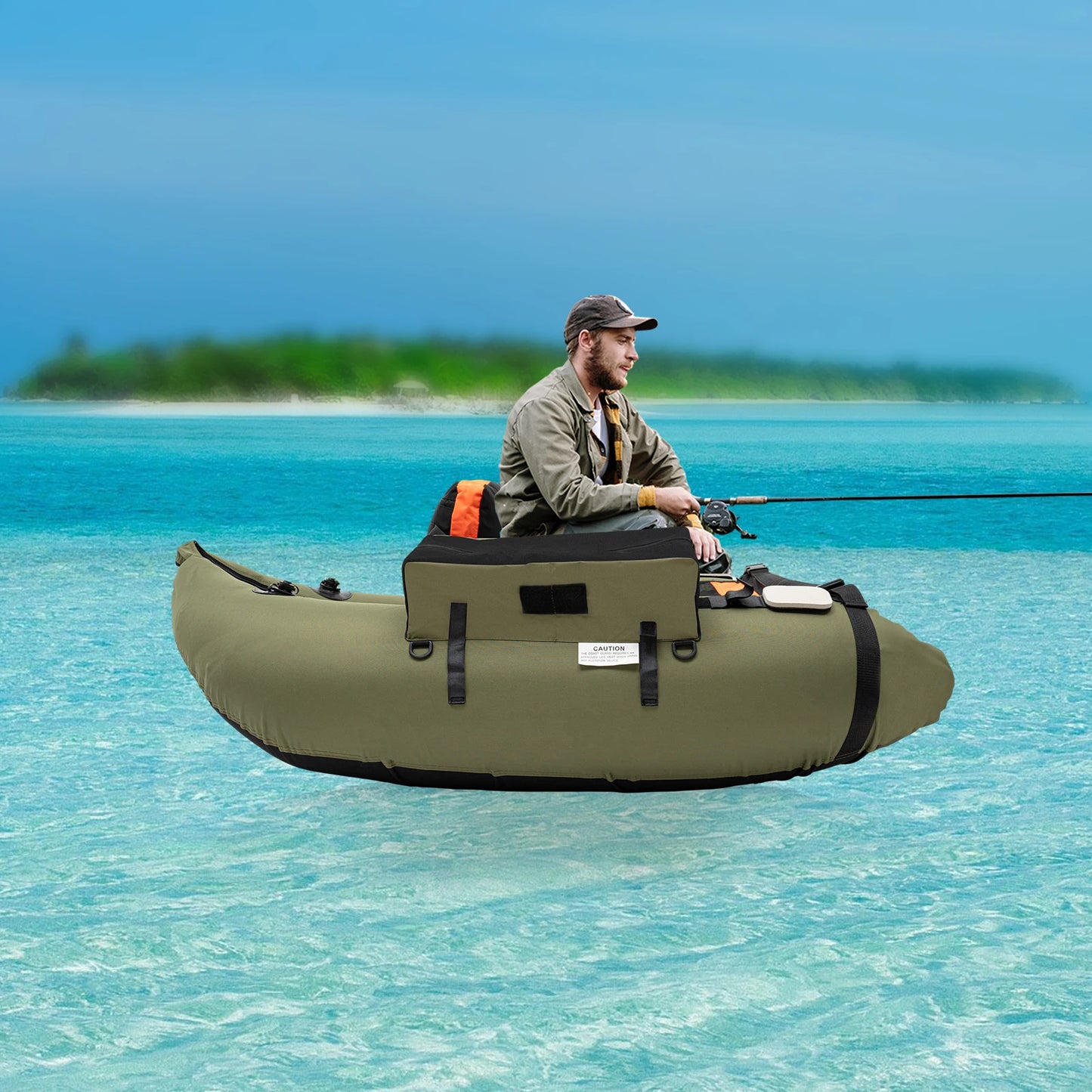 Portable Inflatable Fishing Boat for Ocean Lake River Adventures
