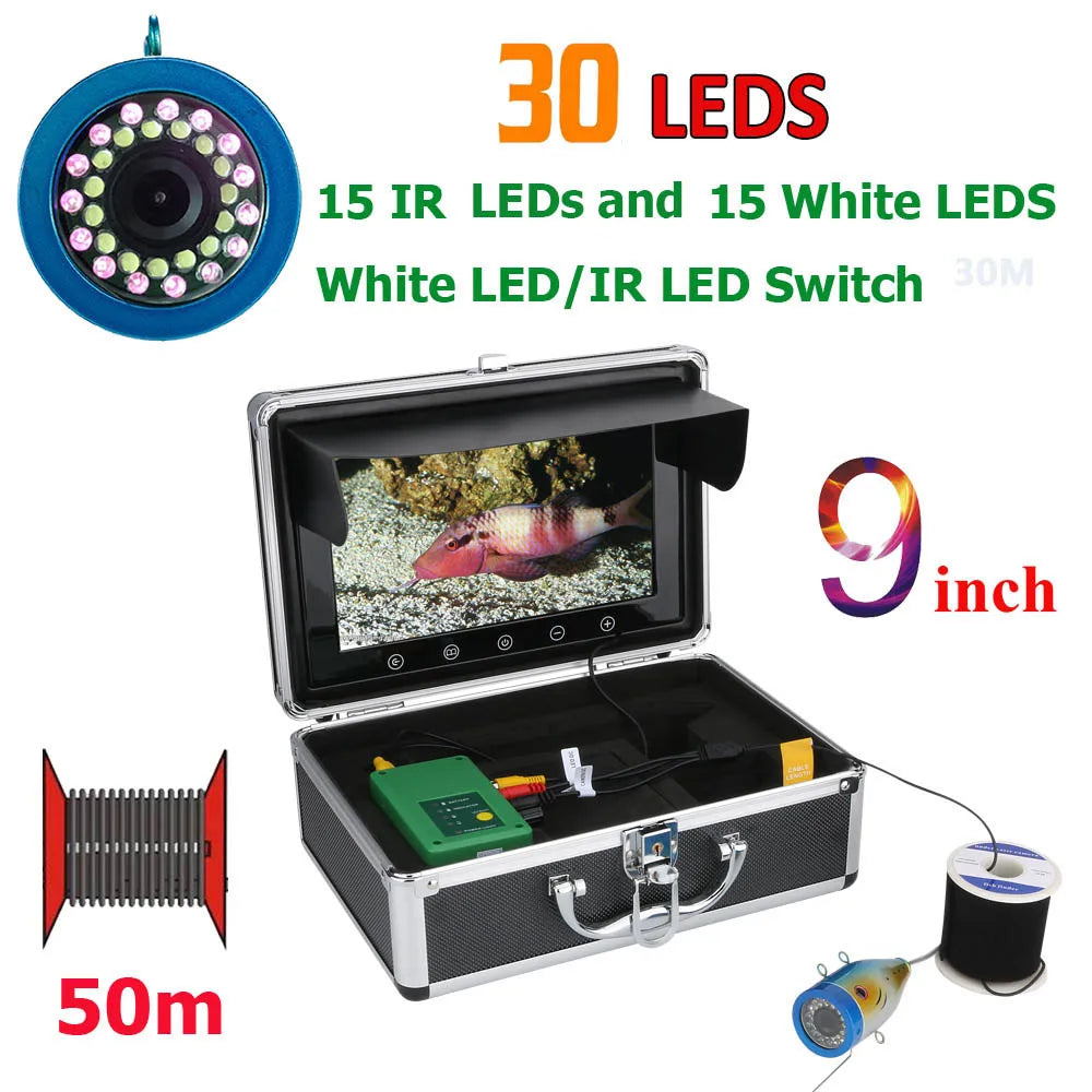 MOUNTAINONE Underwater Fishing Camera Fish Finder With LEDs And Infrared