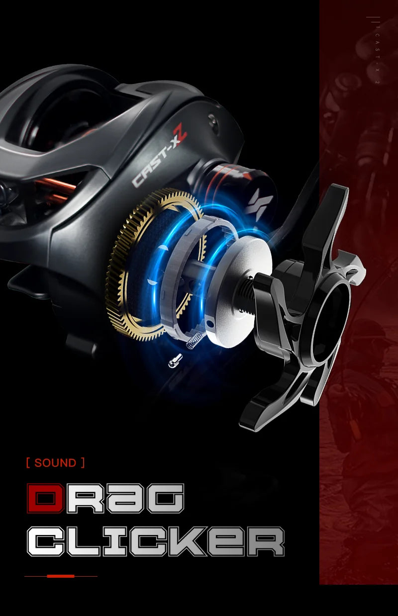 SeaSir Cast X2 Baitcasting Reel 7.3 to 1 Gear Ratio