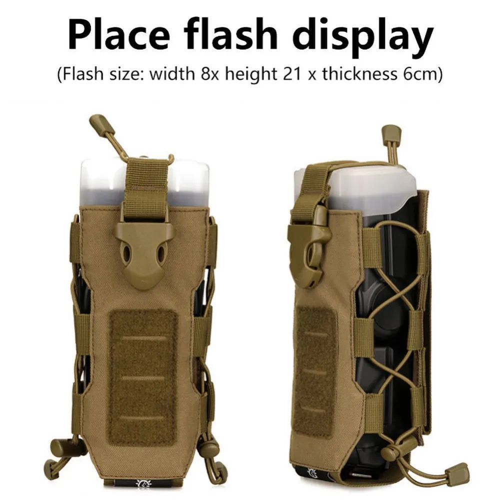 Outdoor Tactical MOLLE Nylon Water Bottle Holder Camping Hiking Mountaineering Pouch Bags