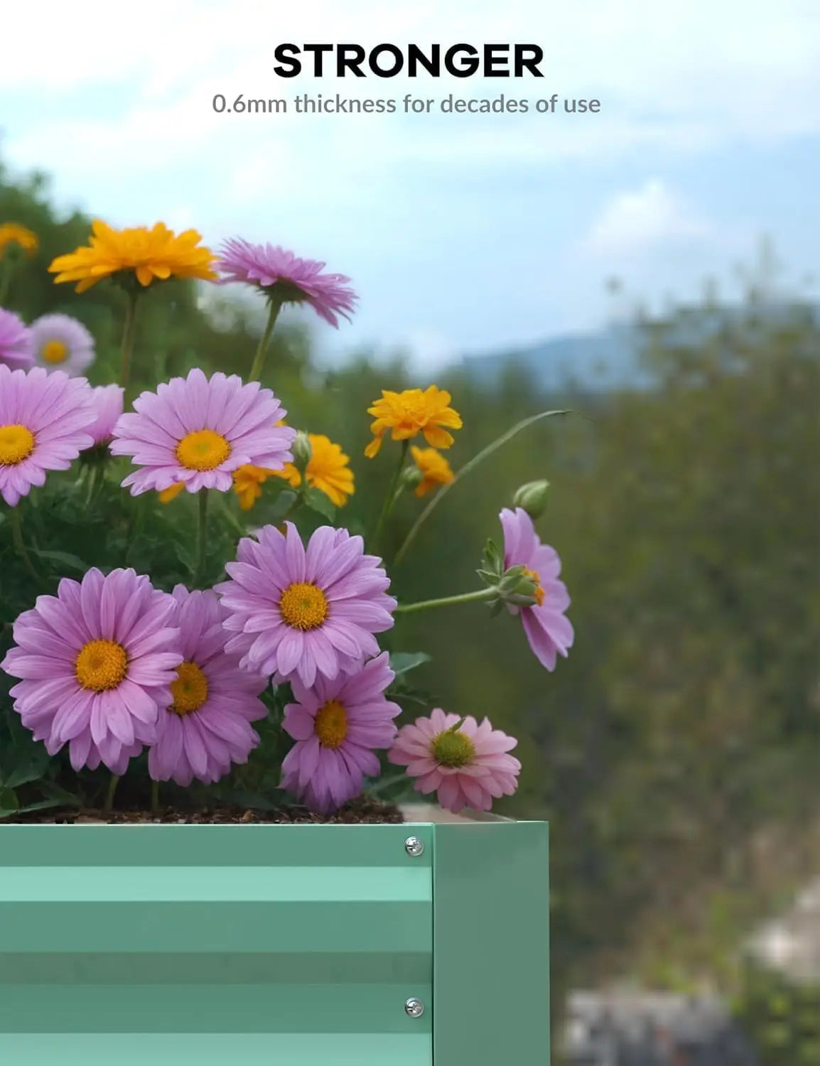 8x4x2ft Galvanized Raised Garden Bed Deep Root Planter Box