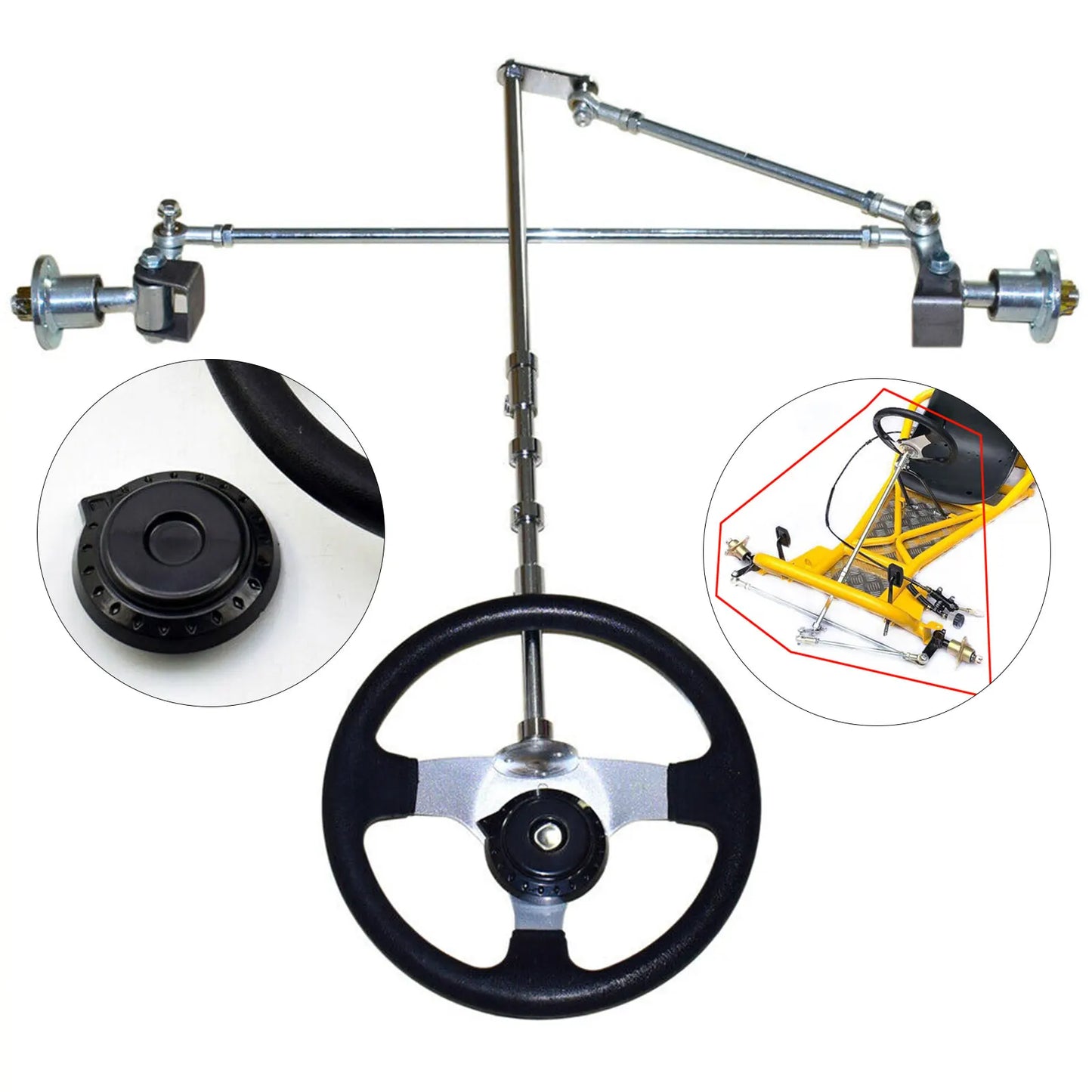 GoKart Front Axle Kit Steering Tie Rod Assembly For ATV