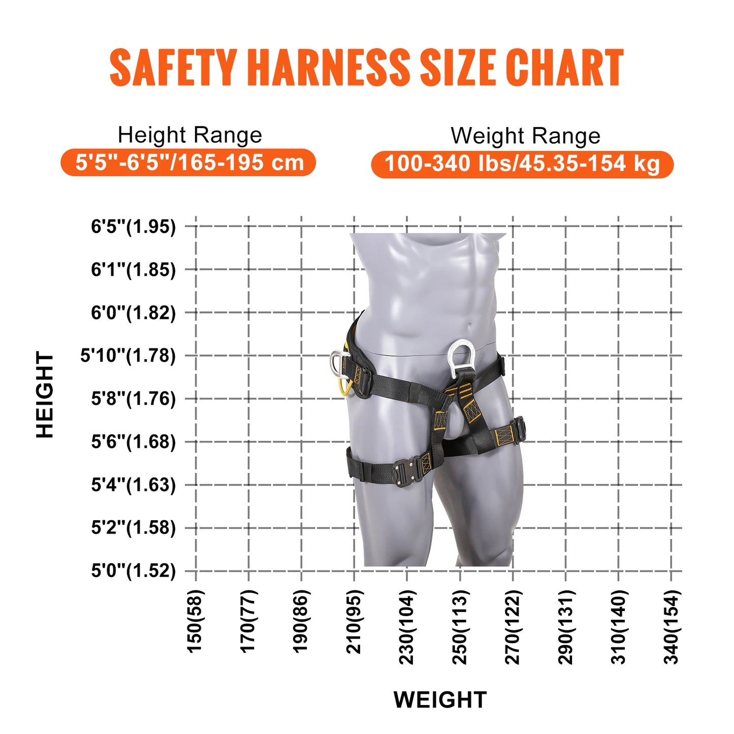 SucceBuy Half Body Safety Harness For Tree Climbing Rescue