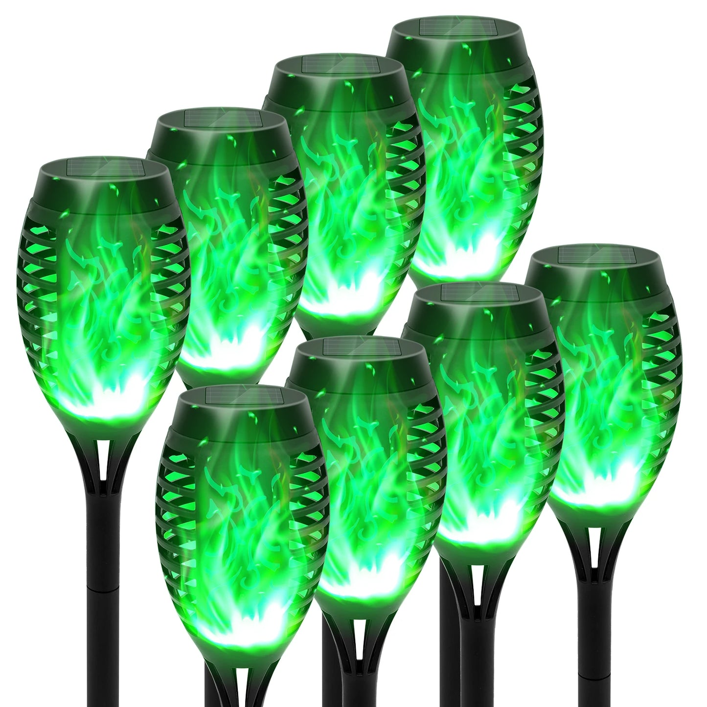 Solar Flame Torch Lights LED Outdoor Lawn Path Decor