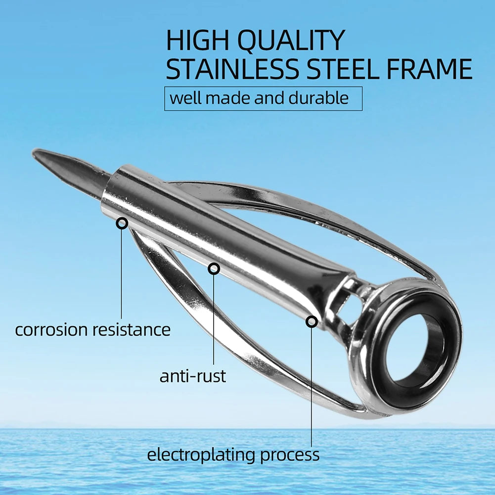 Stainless Steel Top Tip Ring Guides for Fishing Rods