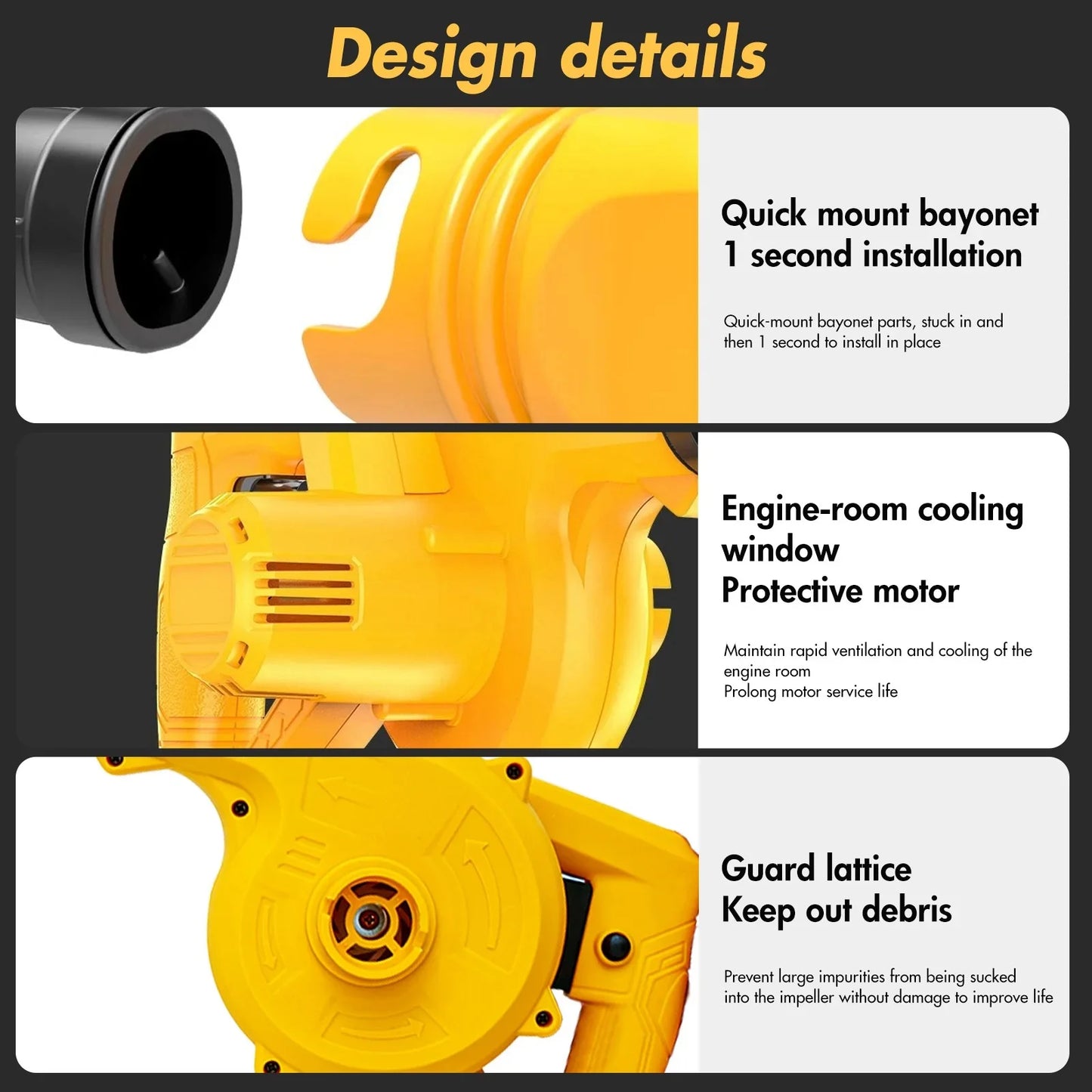 21V Cordless Leaf Blower 2in1 Portable Debris Cleanup