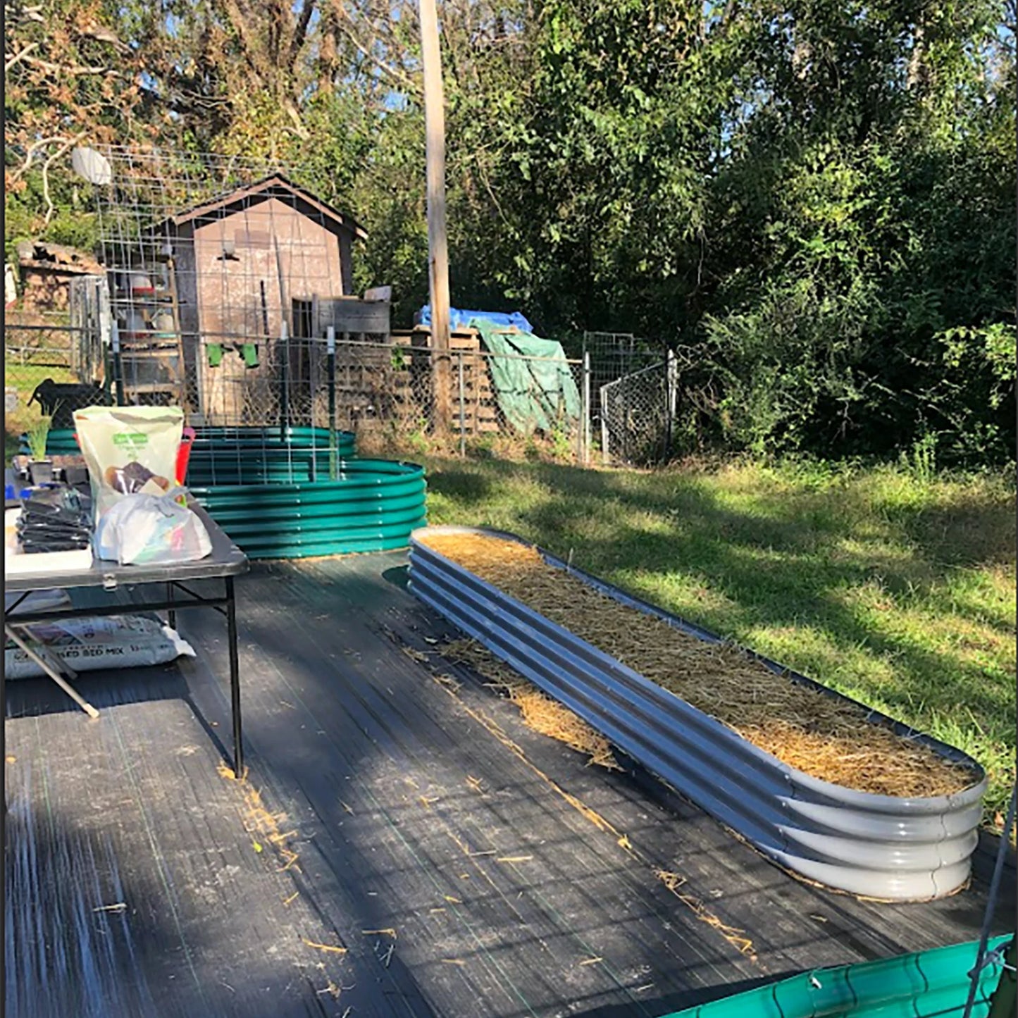 Tramull Galvanized Raised Garden Bed Planter for Vegetables and Herbs