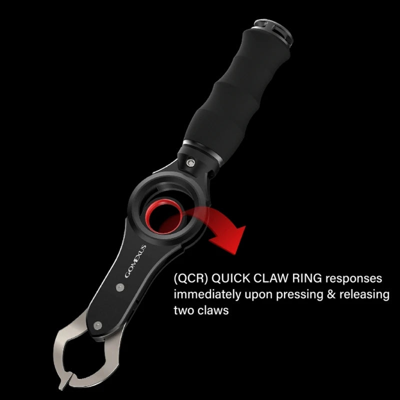 Gomexus Fish Lip Gripper with Scale Maximum 40 Pounds for Safe Handling Fish Easy Hook Removal Ideal Fishing Gifts for Men