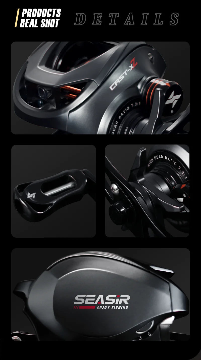 SeaSir Cast X2 Baitcasting Reel 7.3 to 1 Gear Ratio