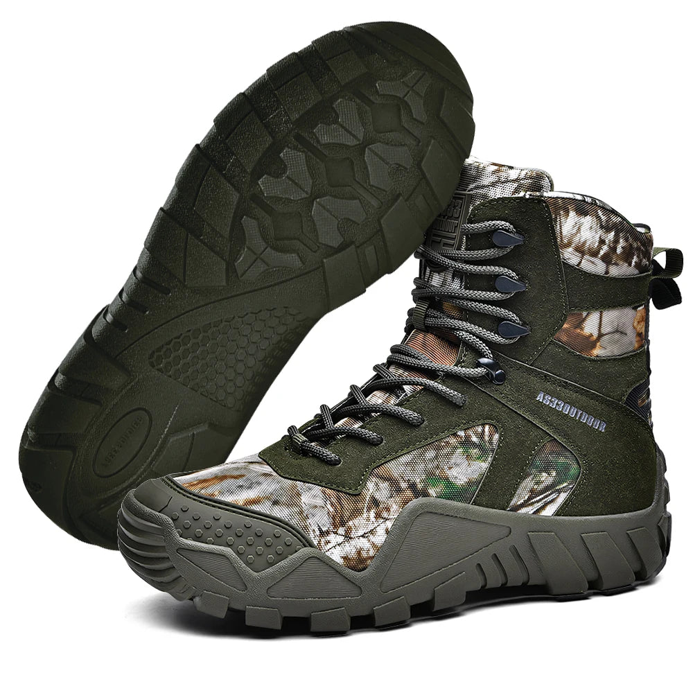 Men's Waterproof Hiking Boots - Lightweight Outdoor Work Boots