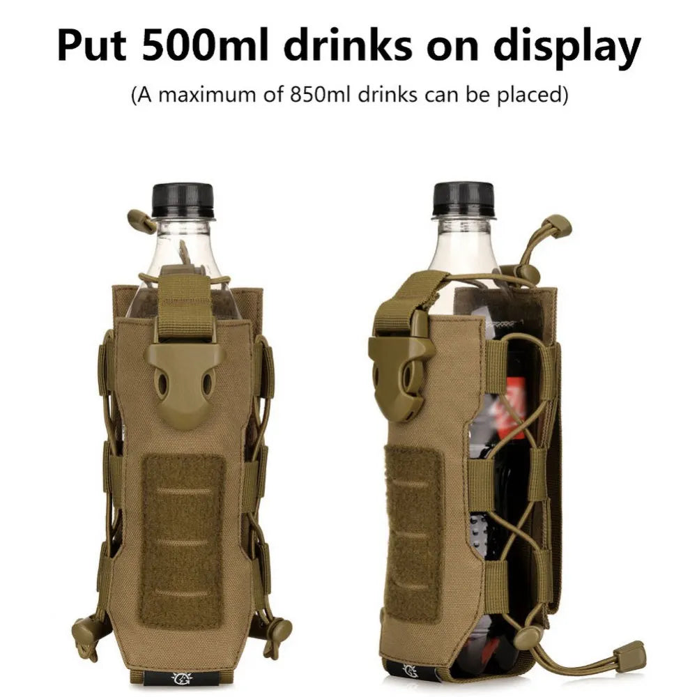 Outdoor Tactical MOLLE Nylon Water Bottle Holder Camping Hiking Mountaineering Pouch Bags